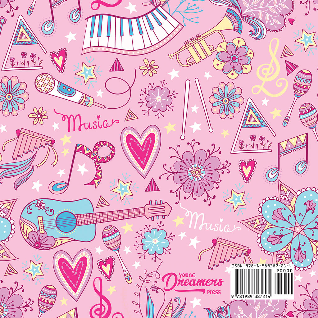 Music Manuscript Book: Girls Musical Instruments