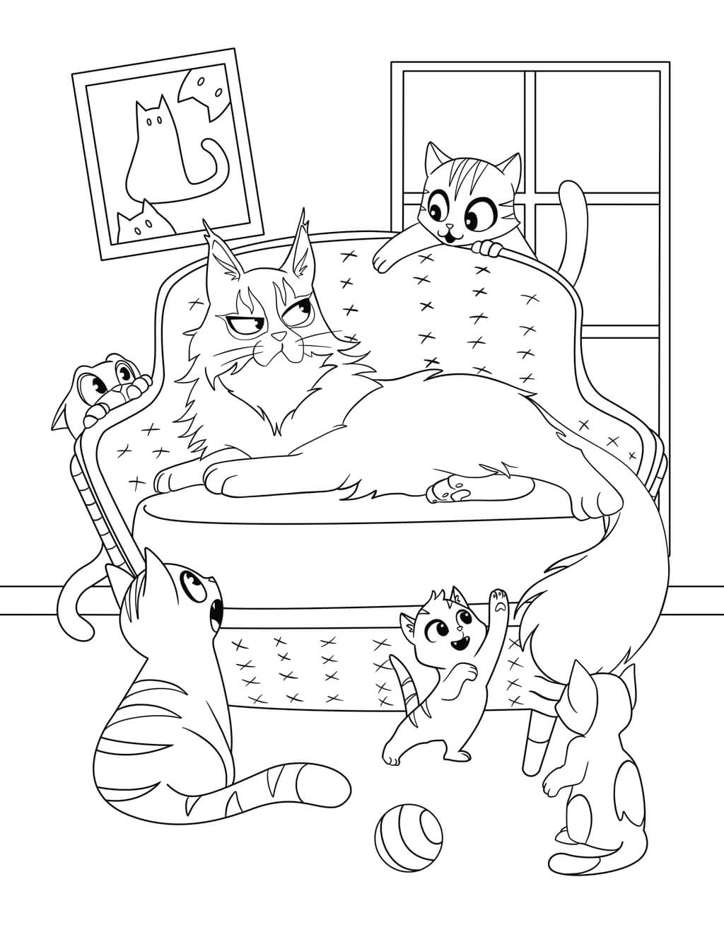 Cat Coloring Book for Kids (Spiral Edition)