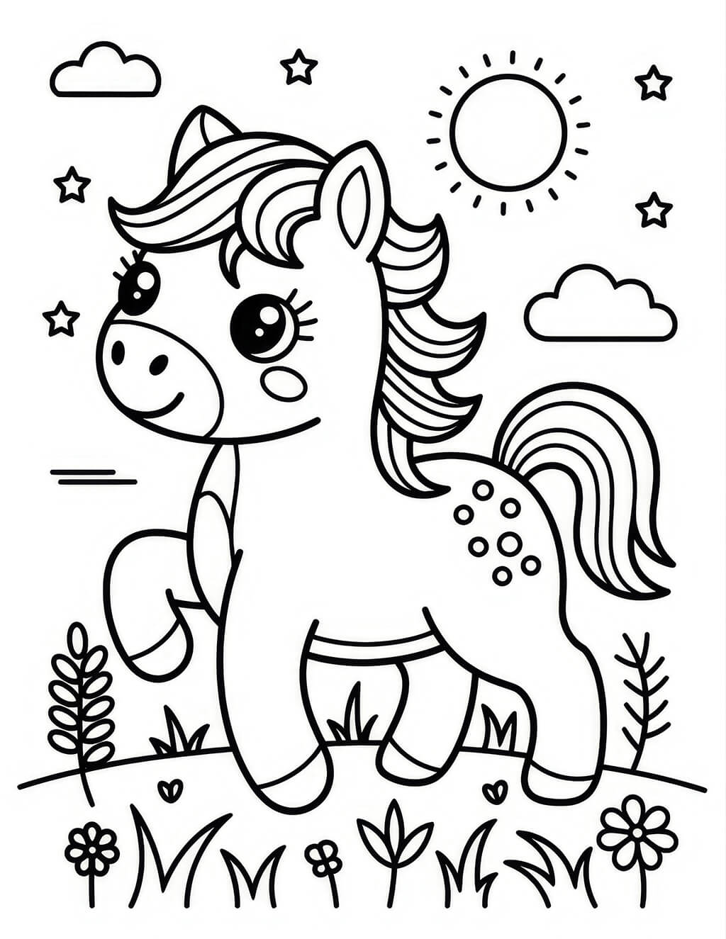 10 Free Horse Coloring Pages