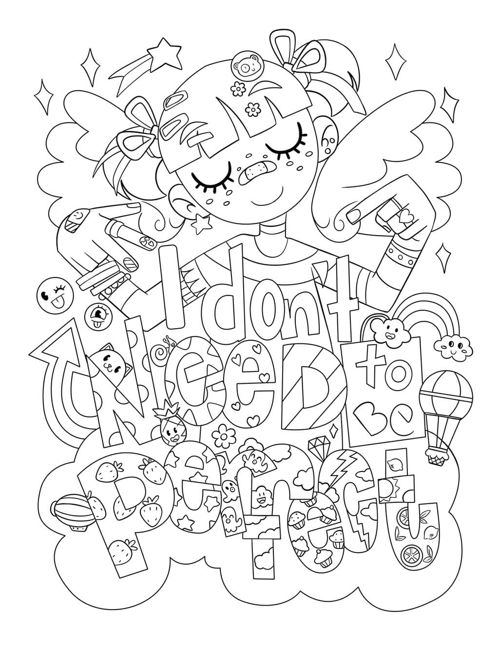 Girl Power Coloring Book for Kids (Spiral Edition)