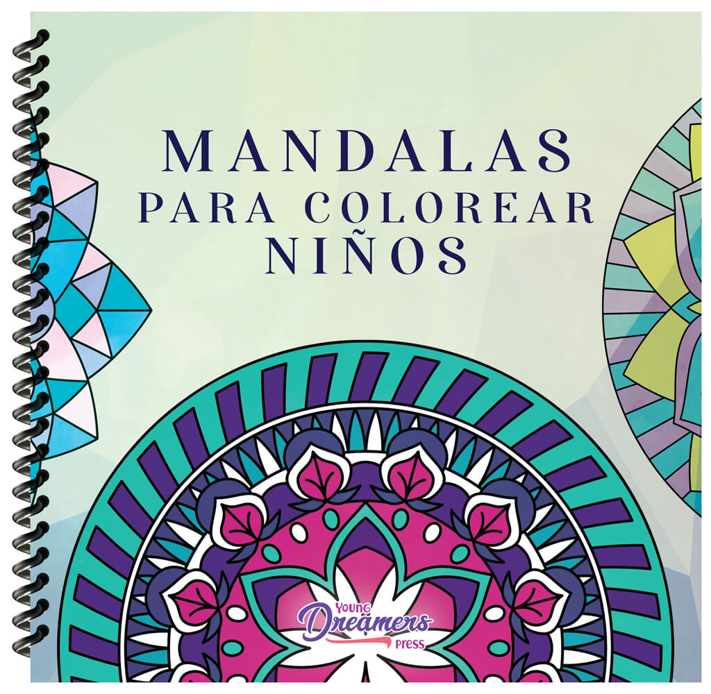 Mandalas para colorear niños (Encuadernación en espiral)