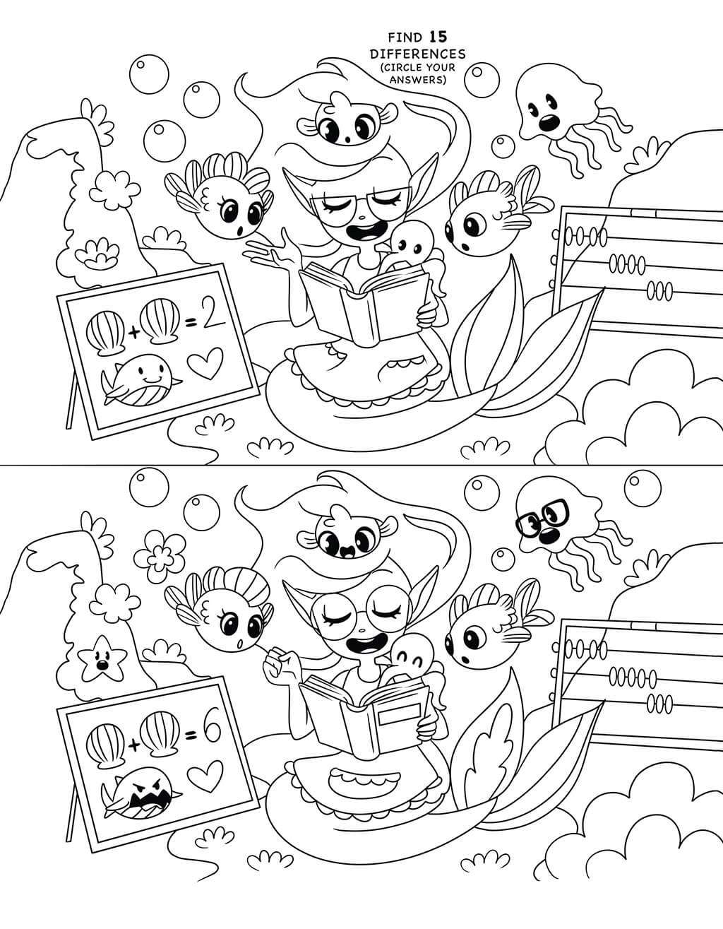 Mermaid Activity Book for Kids Ages 6-8 (Spiral Edition)