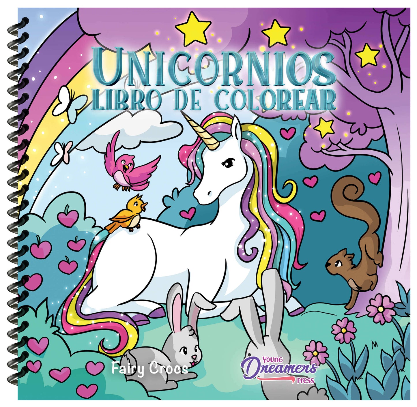 Unicornios libro de colorear (Encuadernación en espiral)