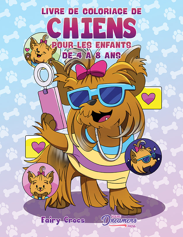 Livre de coloriage de chiens pour les enfants de 4 à 8 ans