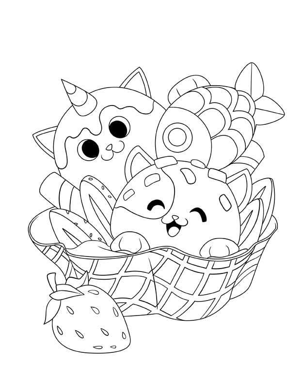 Livre de coloriage de chats pour les enfants de 4 à 8 ans : Des chats et des chatons mignons et adorables