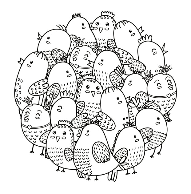 Shattige en speelse patronen kleurboek