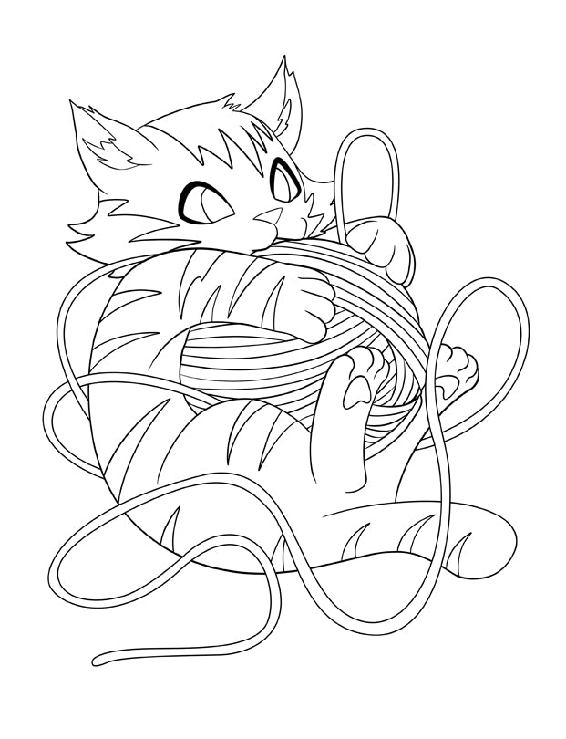 Livre de coloriage de chats pour les enfants de 4 à 8 ans : Des chats et des chatons mignons et adorables