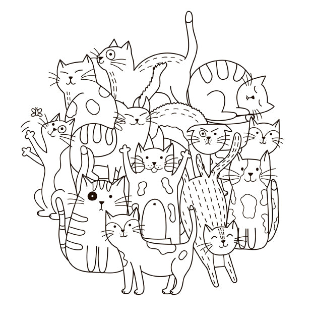 Libro da colorare con disegni carini e giocosi (Rilegatura a spirale)