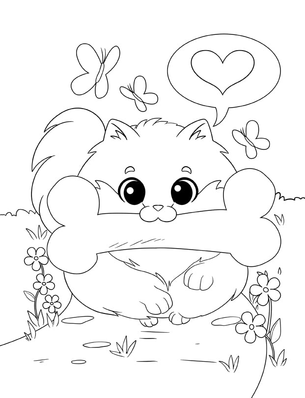 Livre de coloriage de chiens pour les enfants de 4 à 8 ans