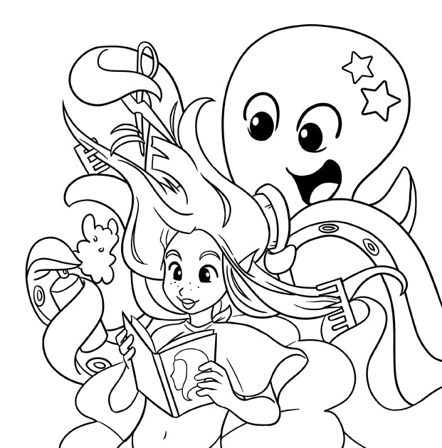 Sirène livre de coloriage (Couverture à spirales)