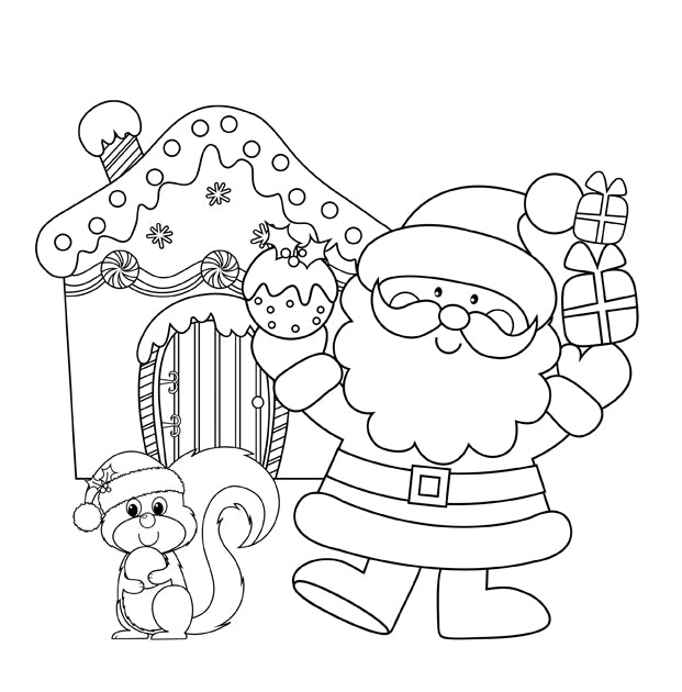 Jul Målarbok för barn Ålder 4-8 år