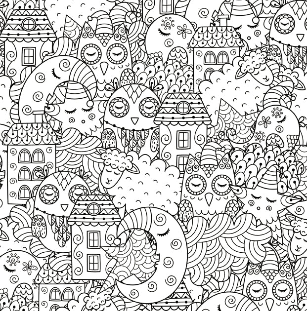 Livre de Coloration de motifs mignons et joues