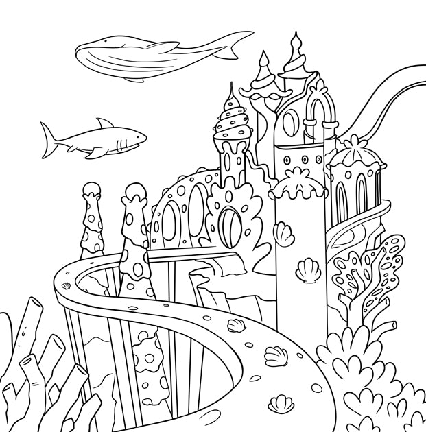 Malbuch Meerjungfrau (Spiralbindung)