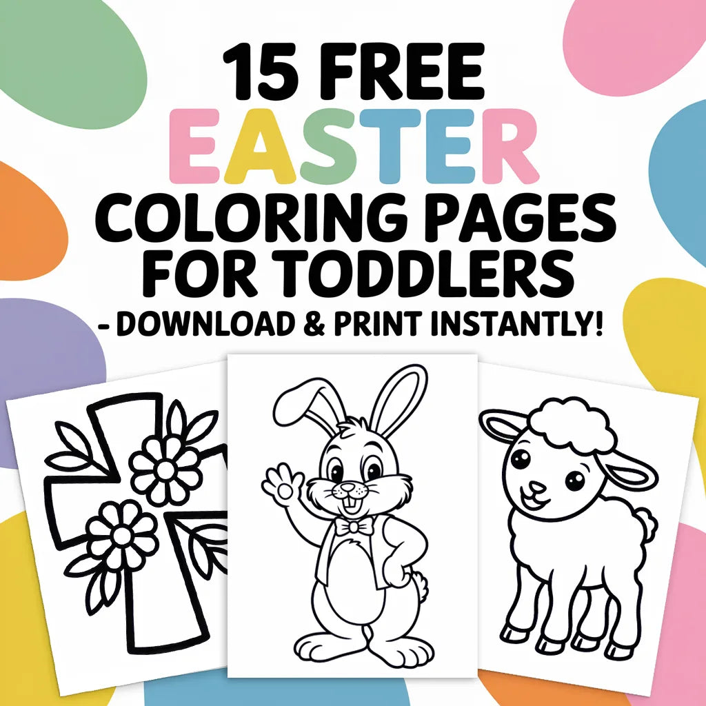 15 free Easter coloring pages for toddlers printable