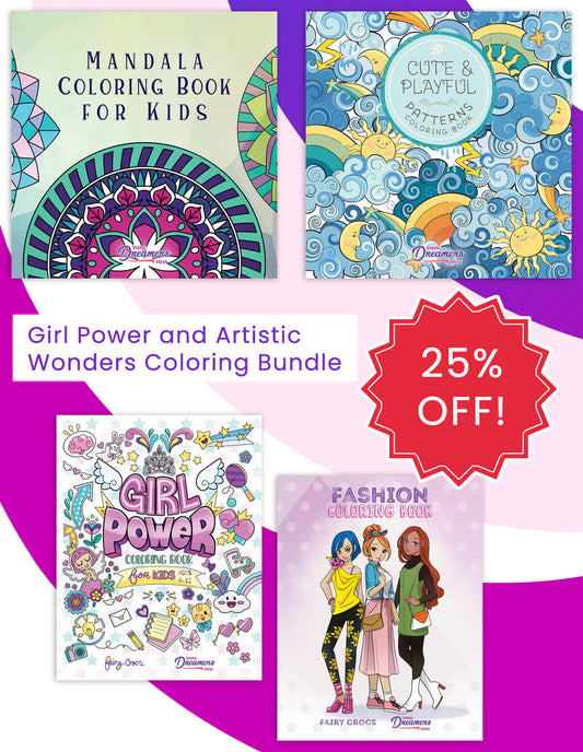 Girl Power & Artistic Wonders Coloring Bundle