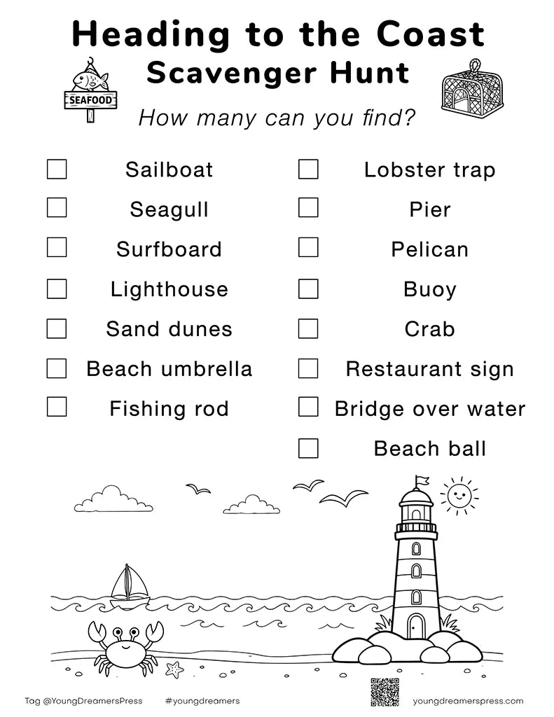 Road Trip Bingo & Scavenger Hunt Printables Pack for Kids