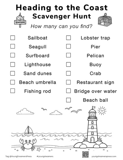 Road Trip Bingo & Scavenger Hunt Printables Pack for Kids
