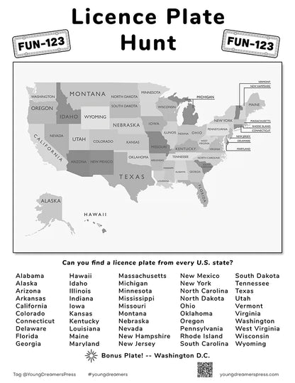 Road Trip Bingo & Scavenger Hunt Printables Pack for Kids