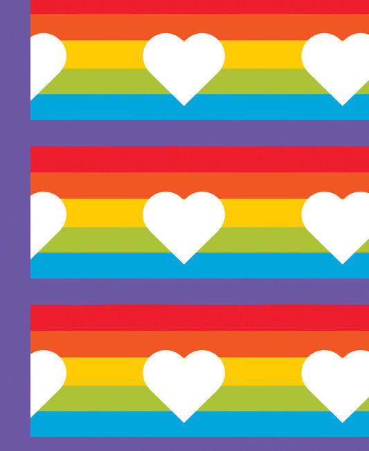 Pride Rainbow with Hearts Notebook Wide Ruled