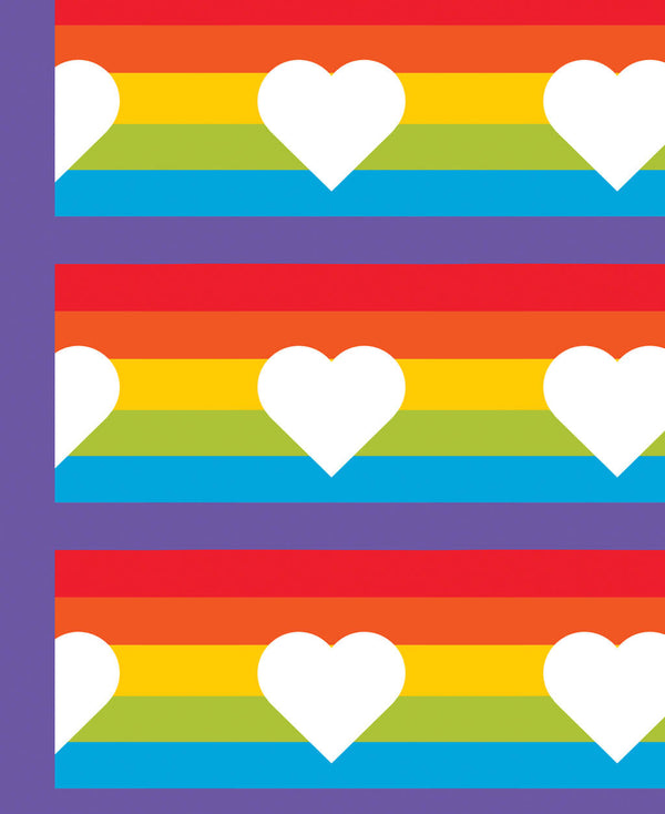Pride Rainbow with Hearts Notebook Wide Ruled