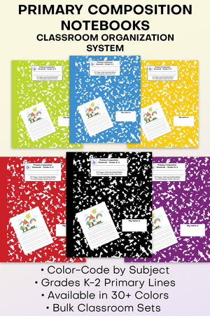 Primary Composition Notebooks Pinterest pin preview