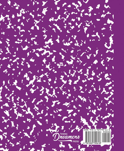 Marbled Composition Notebook: Purple Marble Wide Ruled Paper