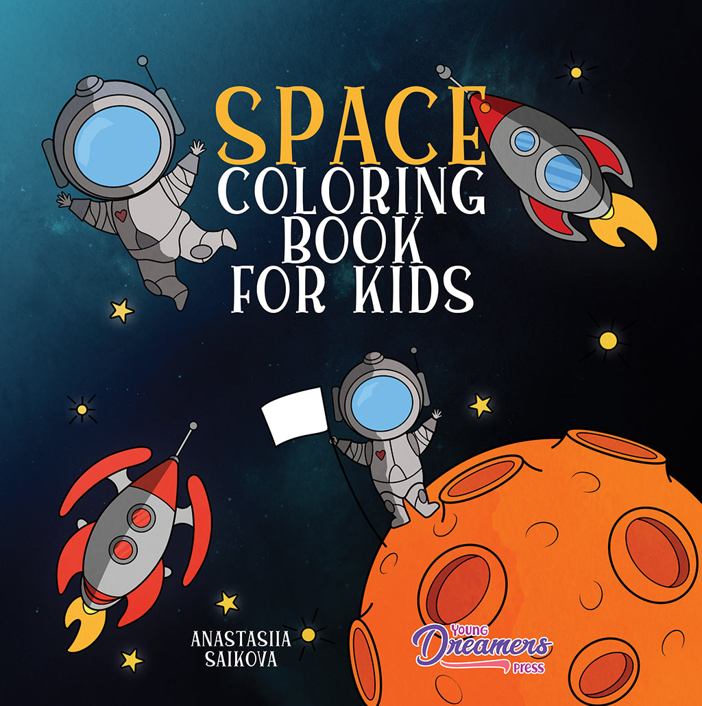 Space Book Space Coloring Book Cover
