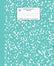 Marbled Composition Notebook: Turquoise Marble Wide Ruled Paper – Young ...