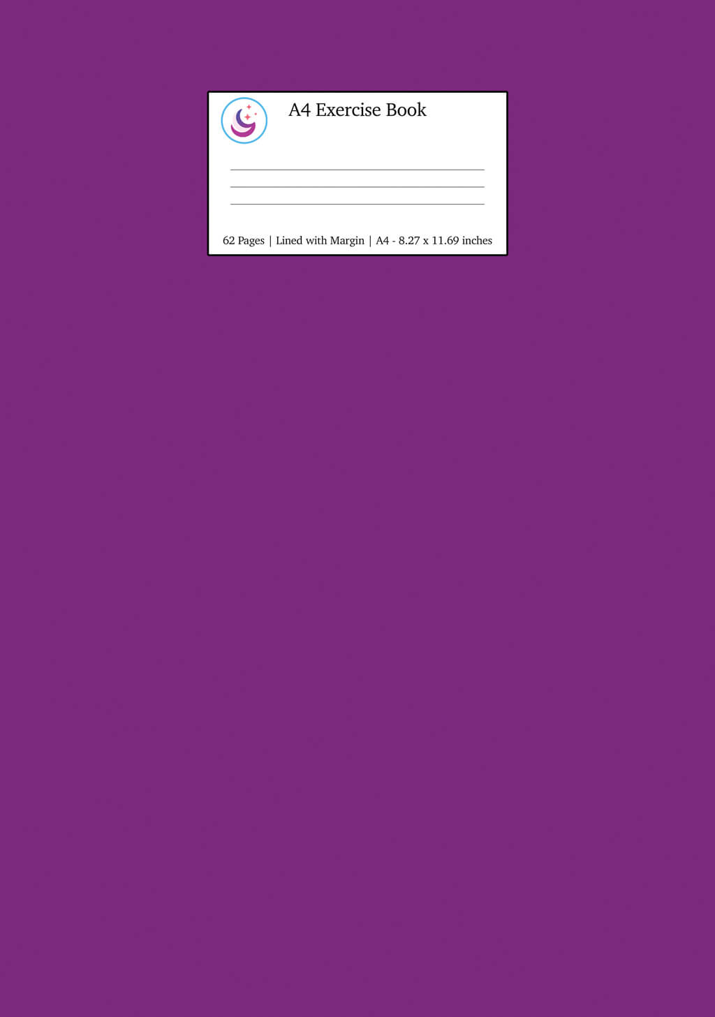 Purple Notebook Exercise A4 Purple Exercise Book