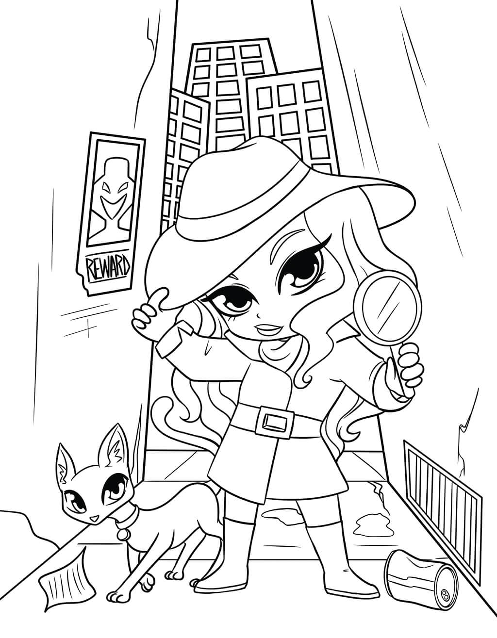 Chibi Girls Coloring Book