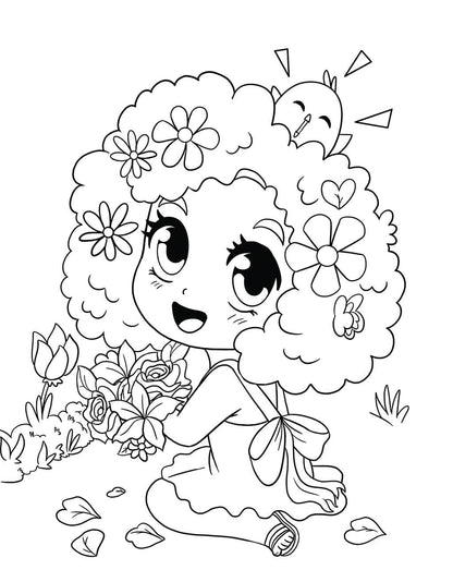 Chibi Girls Coloring Book