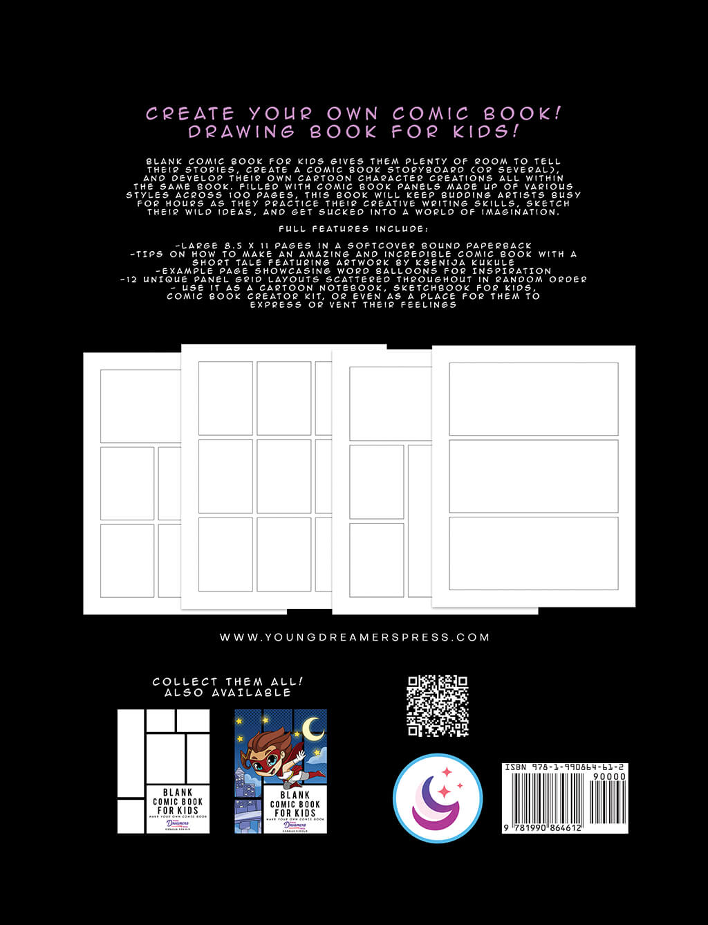 Comic Book Hardback Blank Comic Book for Kids: Make Your Own Comic Book (Hardcover) – Young ...