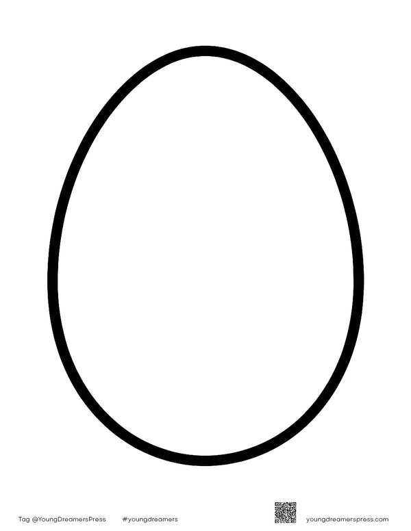 Free printable Free Blank Easter Egg Coloring Page coloring page for kids
