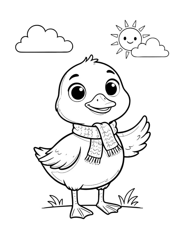 Free printable Free Canada Day Goose Coloring Page for Toddlers coloring page for kids