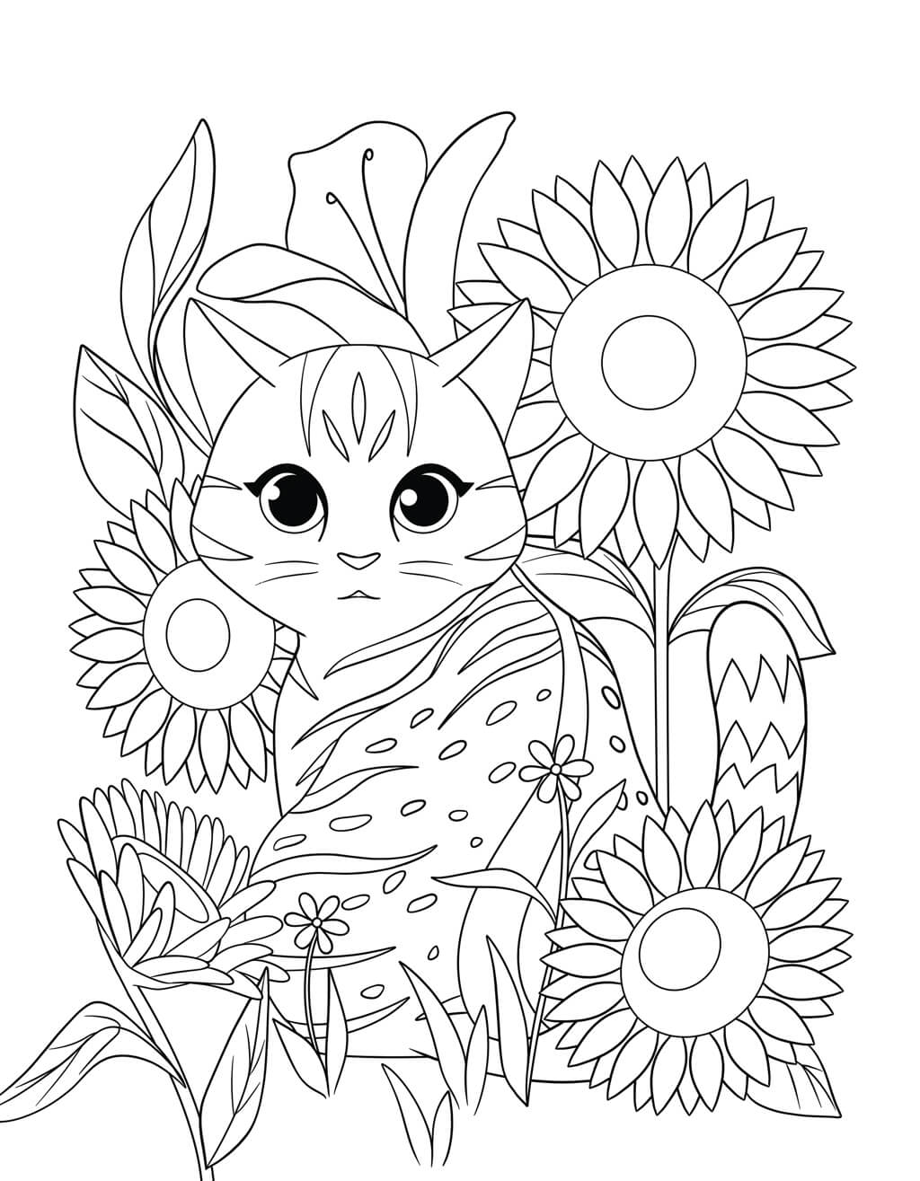 Cat Coloring Book for Kids (Spiral Edition)