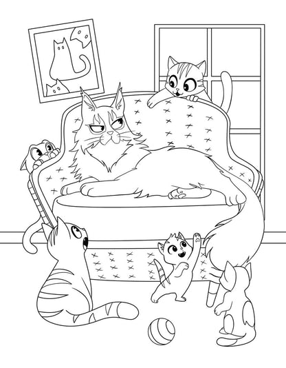 Cat Coloring Book for Kids (Spiral Edition)