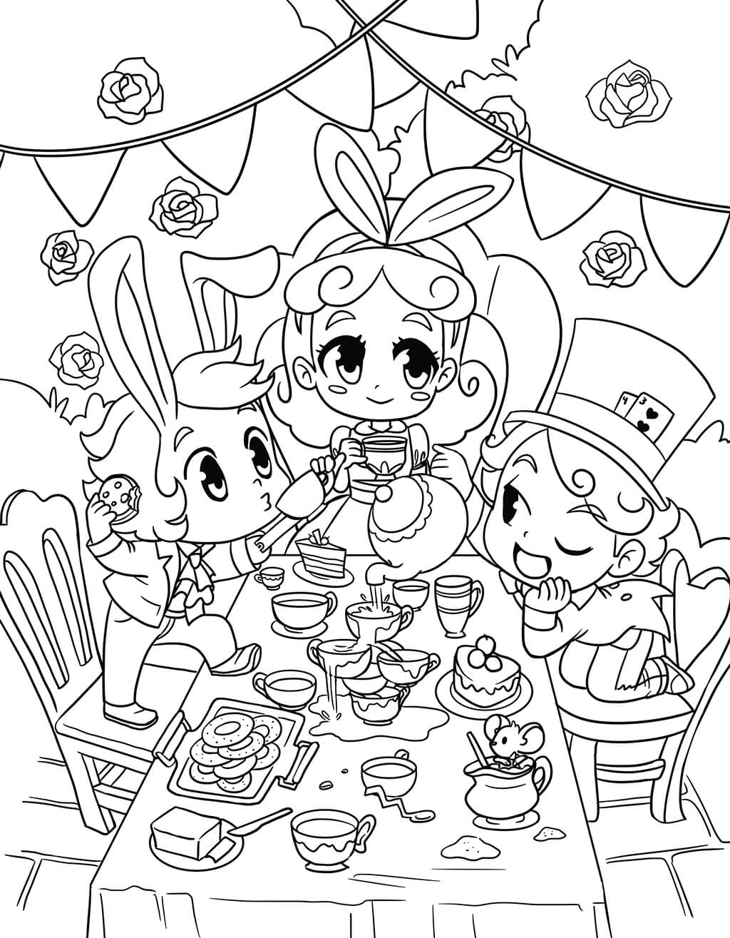 Chibi Girls Coloring Book