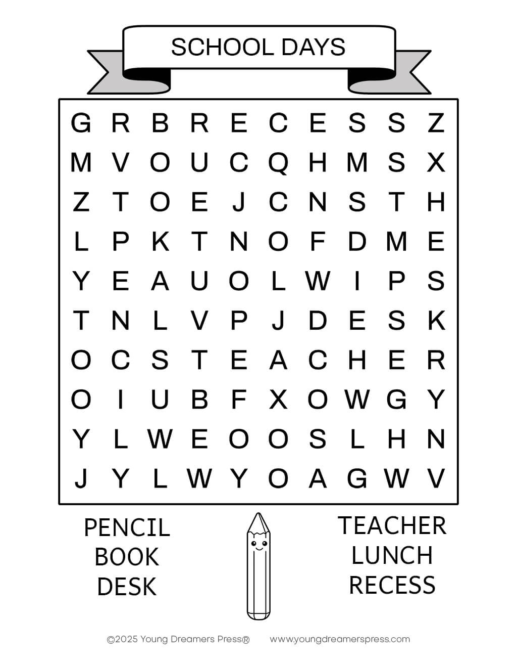 10 Word Searches Ages 3-5