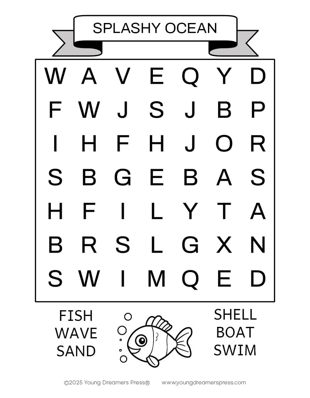 10 Word Searches Ages 3-5