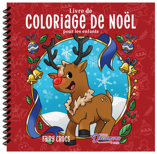 Livre de coloriage de Noël pour les enfants (Couverture à spirales)