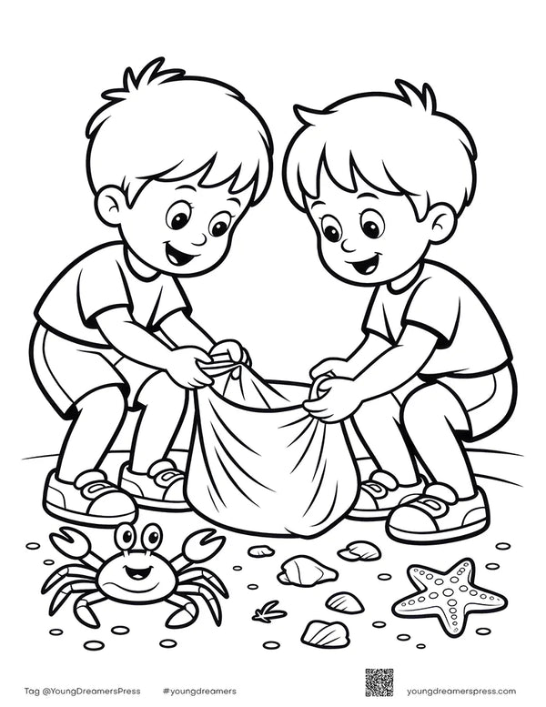 Free printable Free Earth Day Clean Up the Earth Printable coloring page for kids