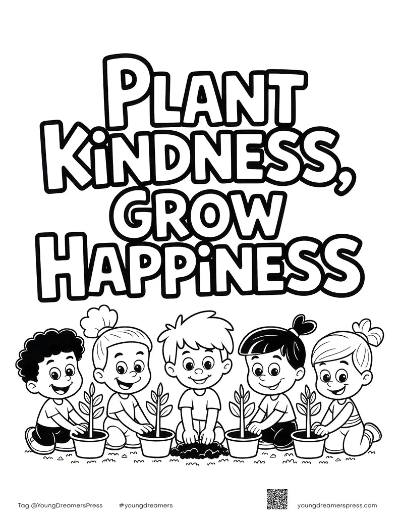 Free Earth Day Plant Kindness Grow Happiness Printable
