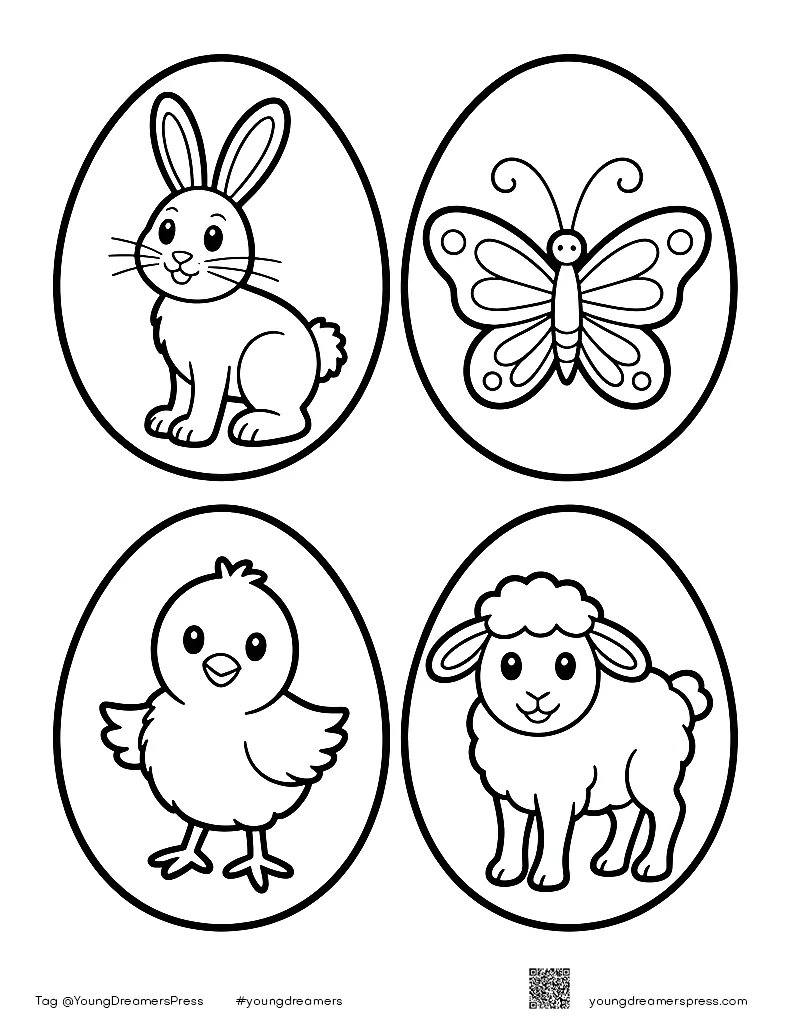 Easter Egg Coloring Pages — 24 Printable Pages for Kids