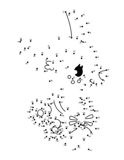 Easter deer dot to dot puzzle for kids