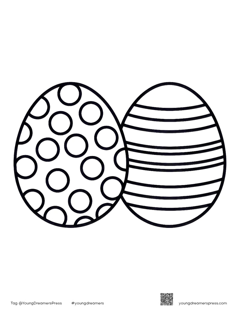 Free Patterned Easter Egg Coloring Page