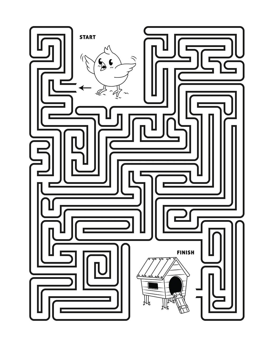 Easter chick maze puzzle