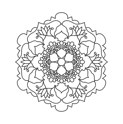 Mandala a fiore da colorare – libro mandala per bambini