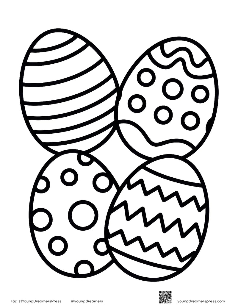Free Easter Egg Template Printable — Four Designs