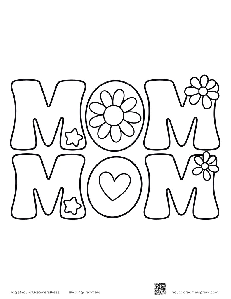 Free Mother's Day Groovy MOM Printable
