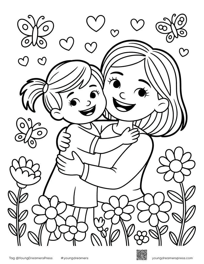 Free Mother's Day Mom and Child Printable